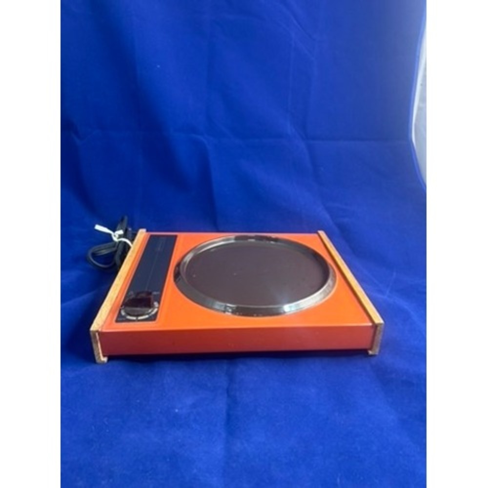 Vintage Cornwall Hot Plate 1970s Electric Warming Cooker Orange Model 2704